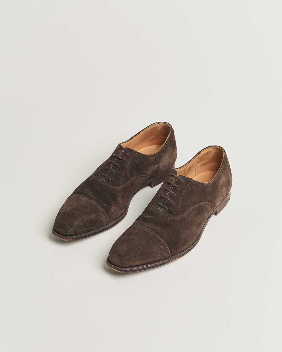 Men | Crockett & Jones Hallam Oxford Dark Brown Suede UK9,5 - EU43,5 | Pre-owned | Crockett & Jones Hallam Oxford Dark Brown Suede UK9,5 - EU43,5