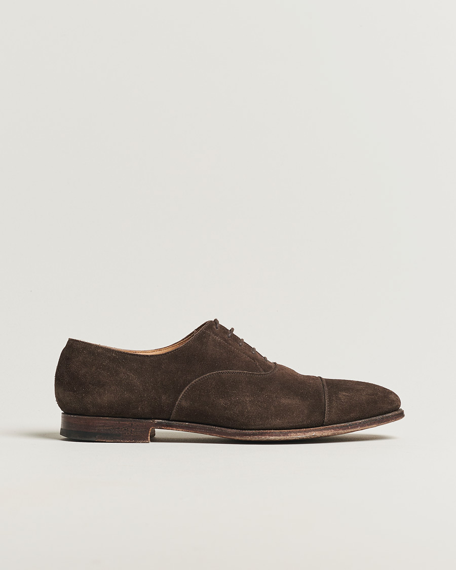 Men | Crockett & Jones Hallam Oxford Dark Brown Suede UK9,5 - EU43,5 | Pre-owned | Crockett & Jones Hallam Oxford Dark Brown Suede UK9,5 - EU43,5