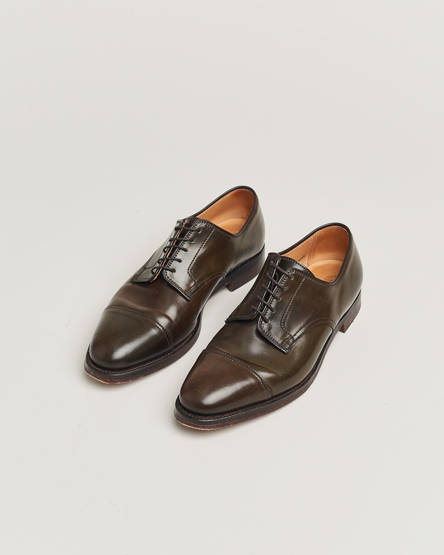 Men | Crockett & Jones Bradford Derby Dark Brown Cordovan | Pre-owned | Crockett & Jones Bradford Derby Dark Brown Cordovan