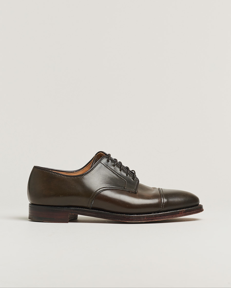 Men | Crockett & Jones Bradford Derby Dark Brown Cordovan | Pre-owned | Crockett & Jones Bradford Derby Dark Brown Cordovan