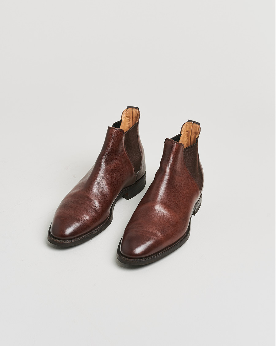 Men | Crockett & Jones Chelsea 8 Boot Dark Brown Calf UK7 - EU41 | Pre-owned | Crockett & Jones Chelsea 8 Boot Dark Brown Calf UK7 - EU41