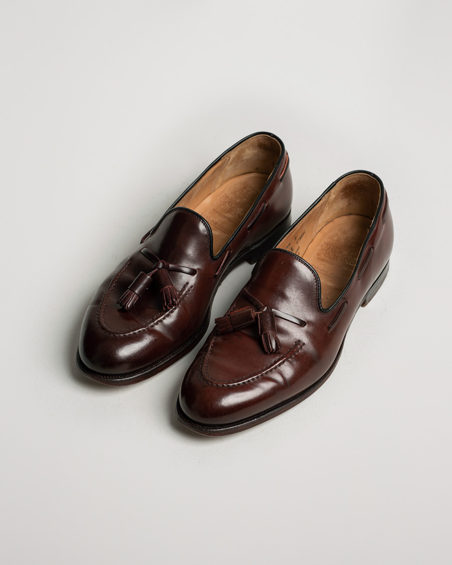 Men | Crockett & Jones Cavendish Tassel Loafer Burgundy Cordovan | Pre-owned | Crockett & Jones Cavendish Tassel Loafer Burgundy Cordovan