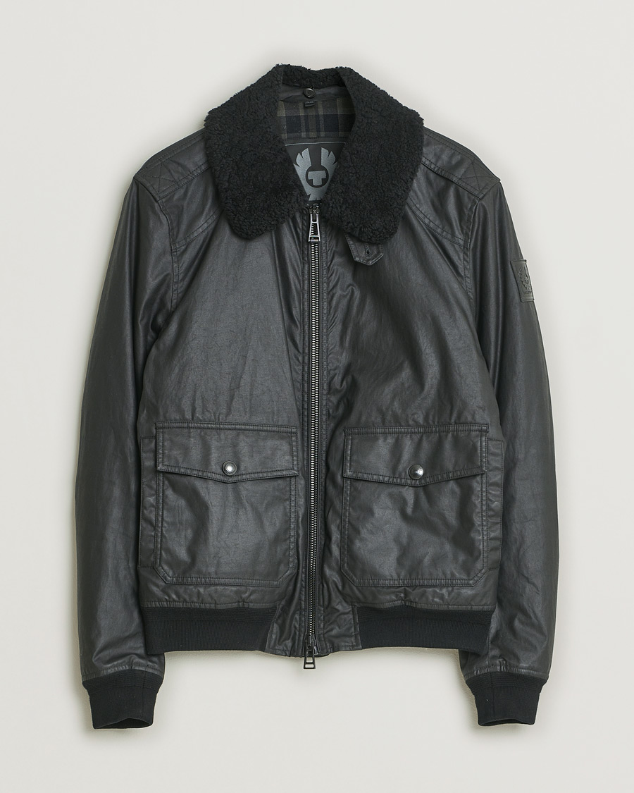 Men | Belstaff Mortimer Shearling Jacket Black | Pre-owned | Belstaff Mortimer Shearling Jacket Black