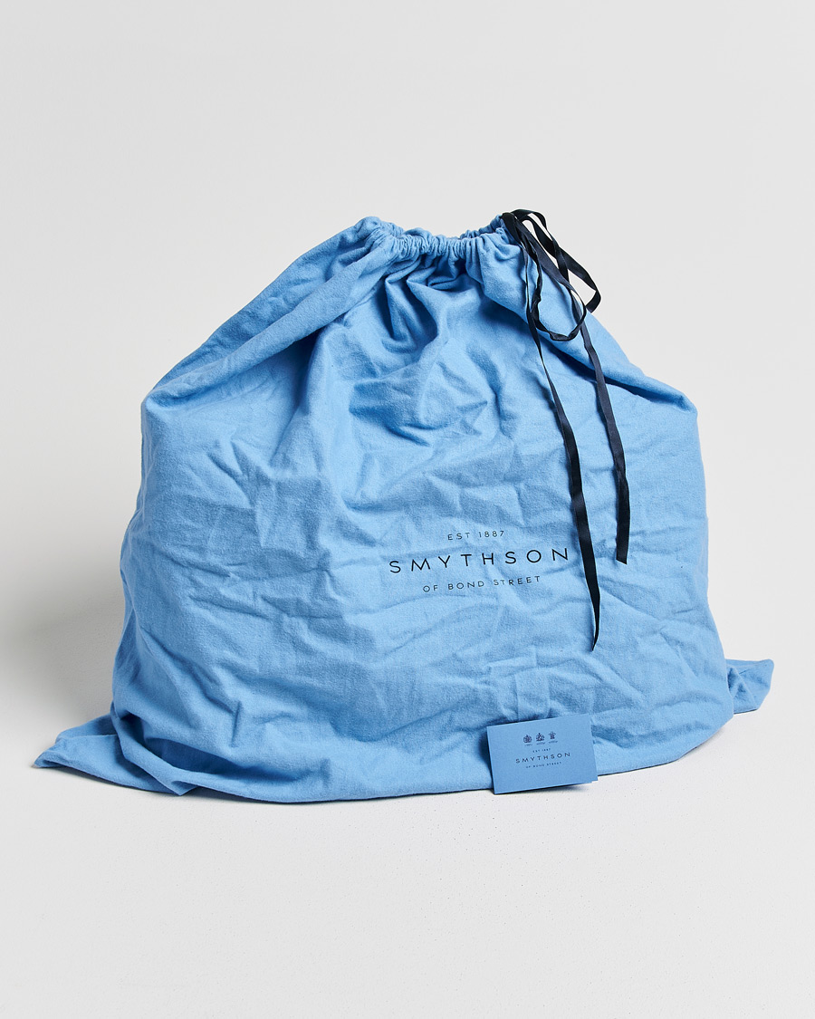 Men | Smythson Burlington 24 Hour Bag Black Deerskin | Pre-owned | Smythson Burlington 24 Hour Bag Black Deerskin