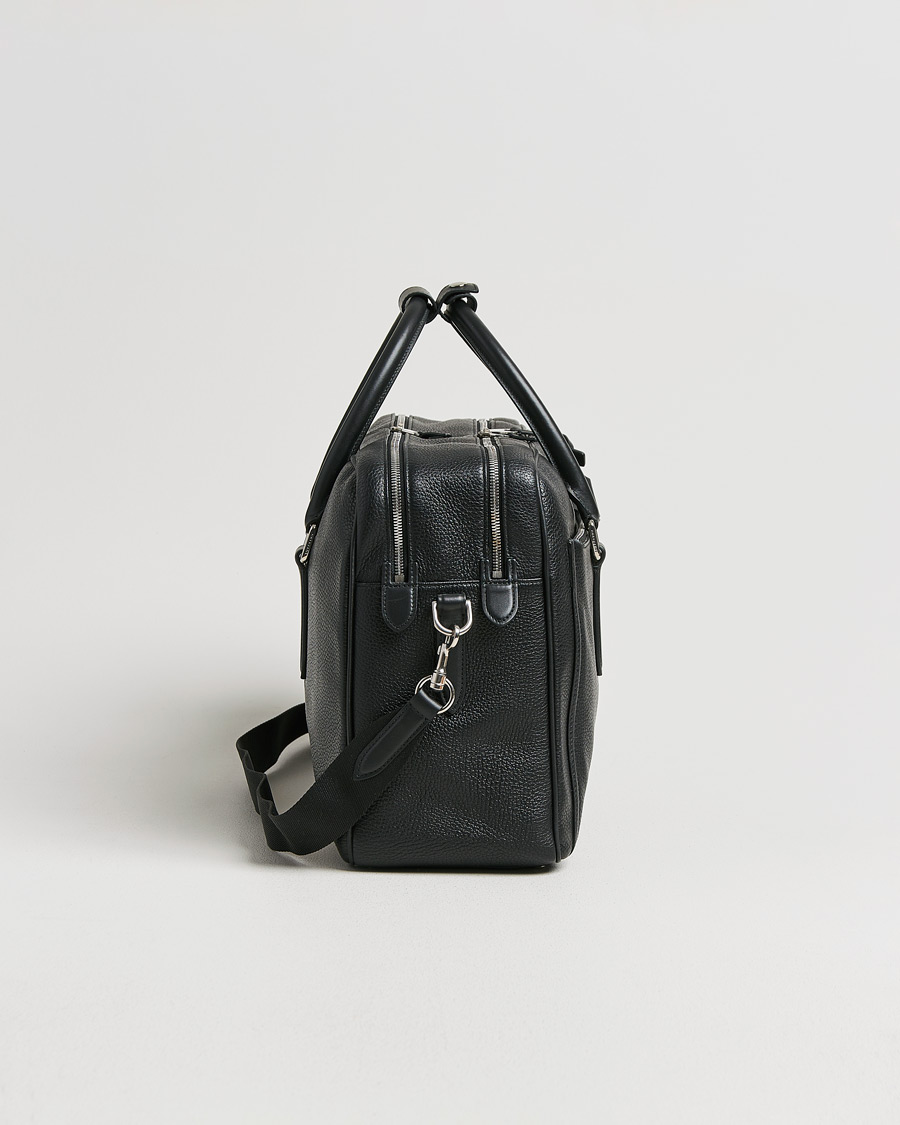 Smythson Burlington 24 Hour Bag Black Deerskin at CareOfCarl.com