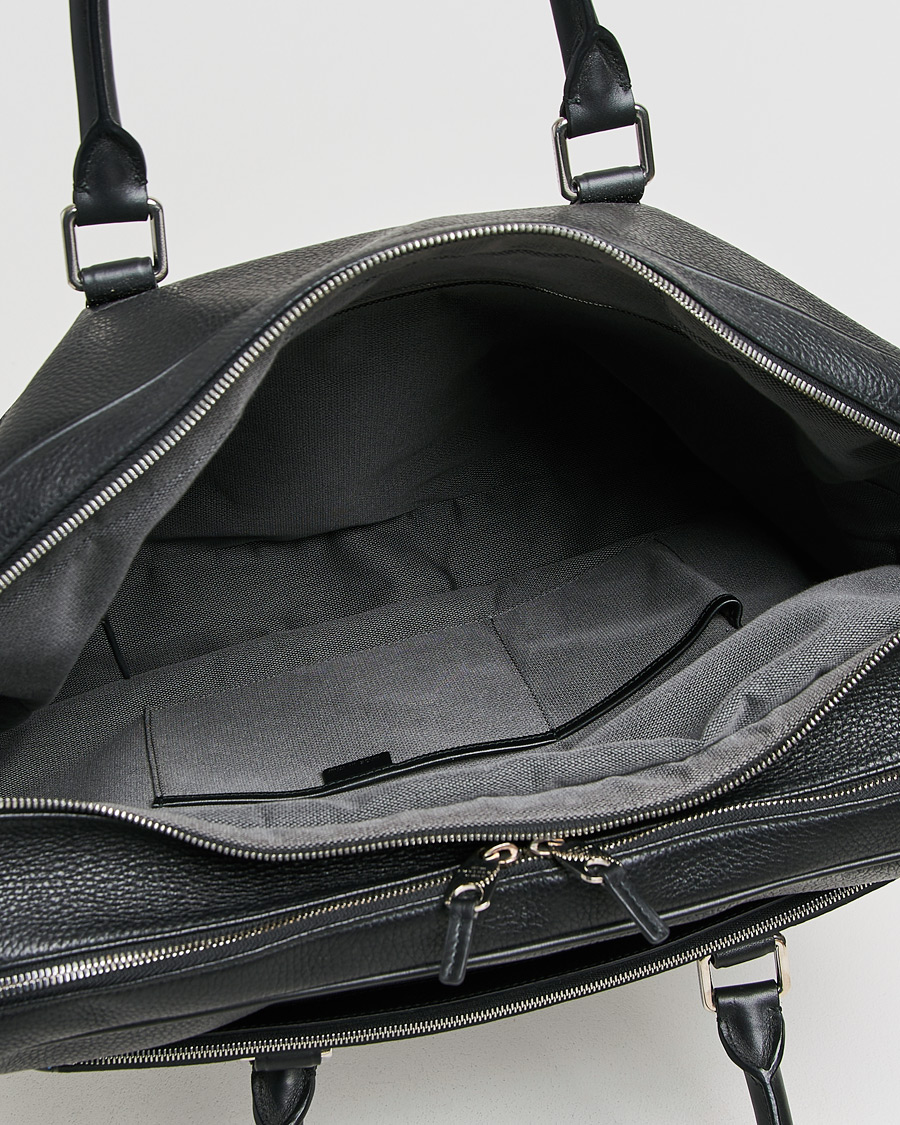 Smythson Burlington 24 Hour Bag Black Deerskin at CareOfCarl.com