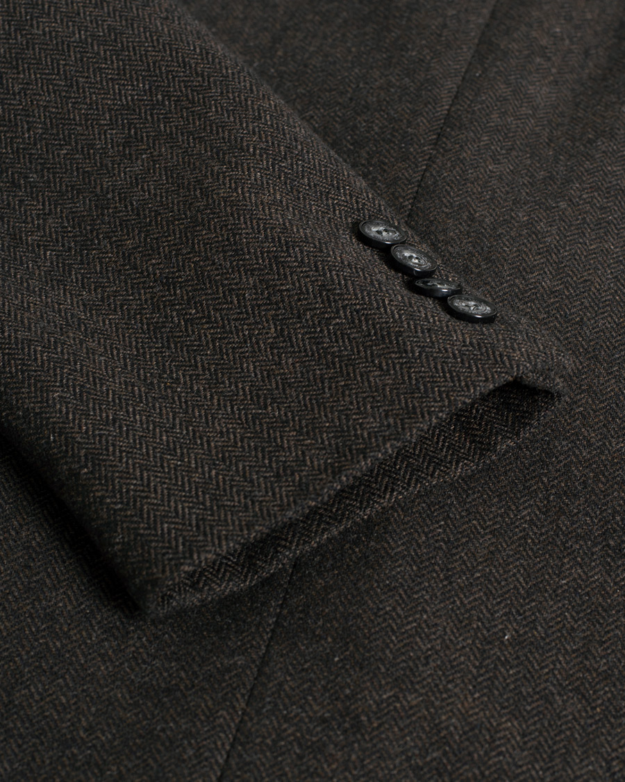 Men | Tiger of Sweden Harrie Herringbone Wool Blazer Brown 54 | Pre-owned | Tiger of Sweden Harrie Herringbone Wool Blazer Brown 54