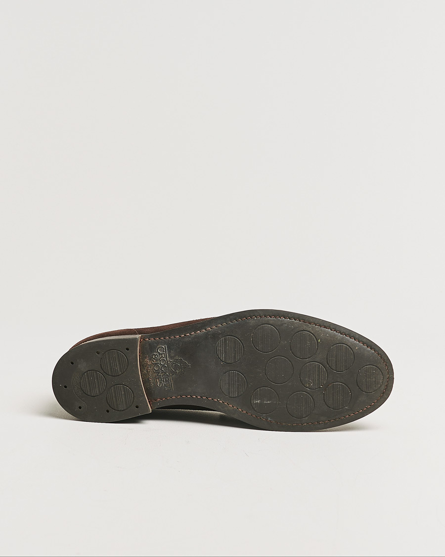 Men | Pre-owned Shoes | Pre-owned | Crockett & Jones Harvard City Sole Dark Brown Suede