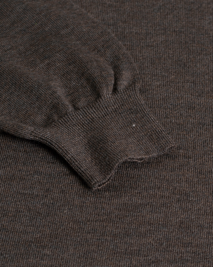 Men | Sweaters & Knitwear | Pre-owned | Gran Sasso Merino Fashion Fit Crew Neck Pullover Brown