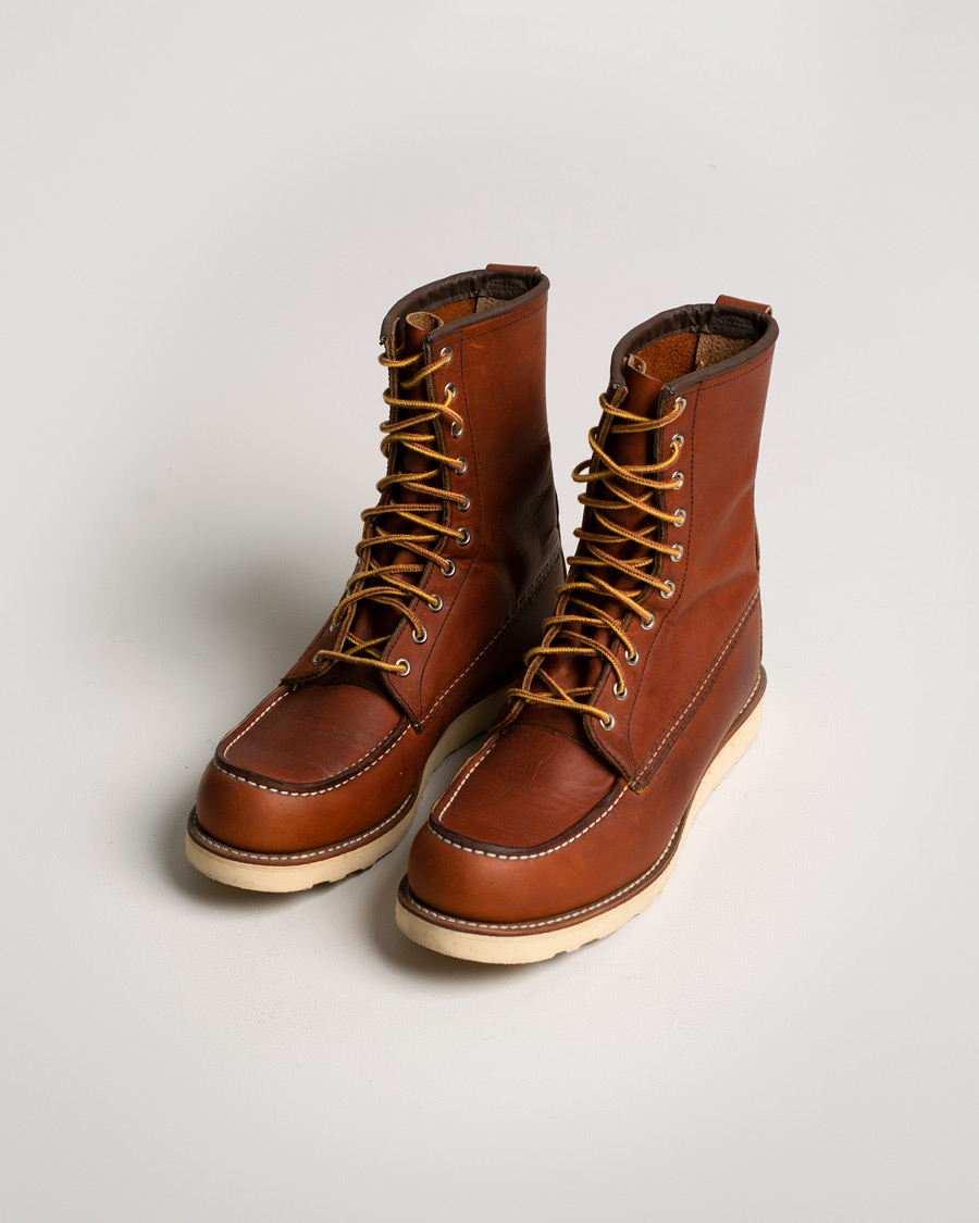 Men | Red Wing Shoes Moc Toe High Boot Oro Slick Leather | Pre-owned | Red Wing Shoes Moc Toe High Boot Oro Slick Leather