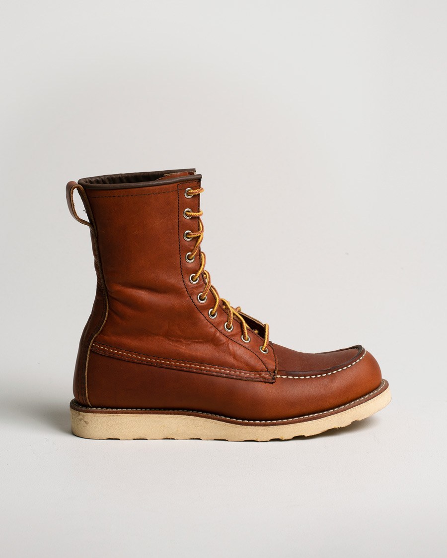 Men | Red Wing Shoes Moc Toe High Boot Oro Slick Leather | Pre-owned | Red Wing Shoes Moc Toe High Boot Oro Slick Leather