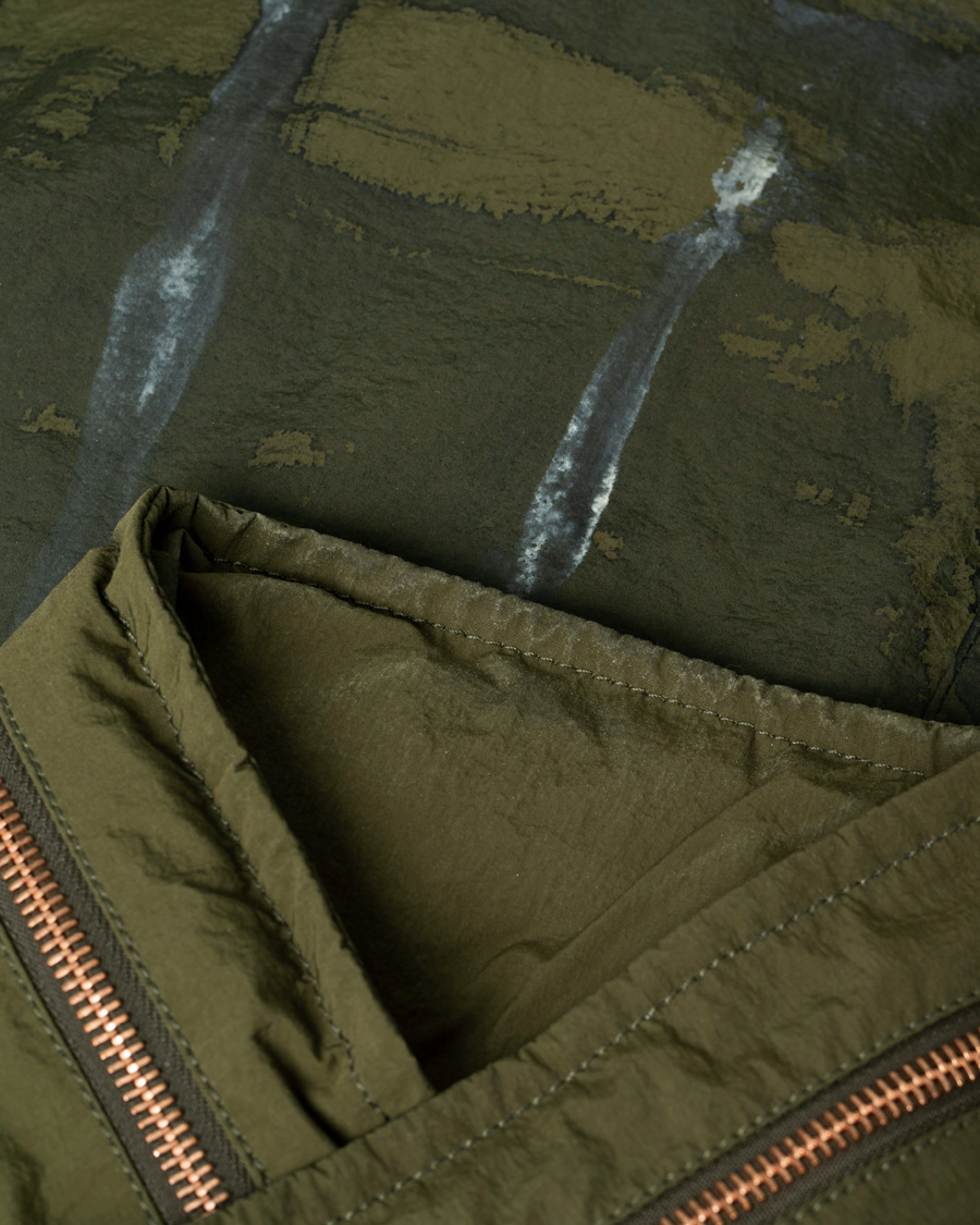 Men | Coats & Jackets | Pre-owned | President's Safety Vintage Nylon Washed Hand Paint Jacket Army M