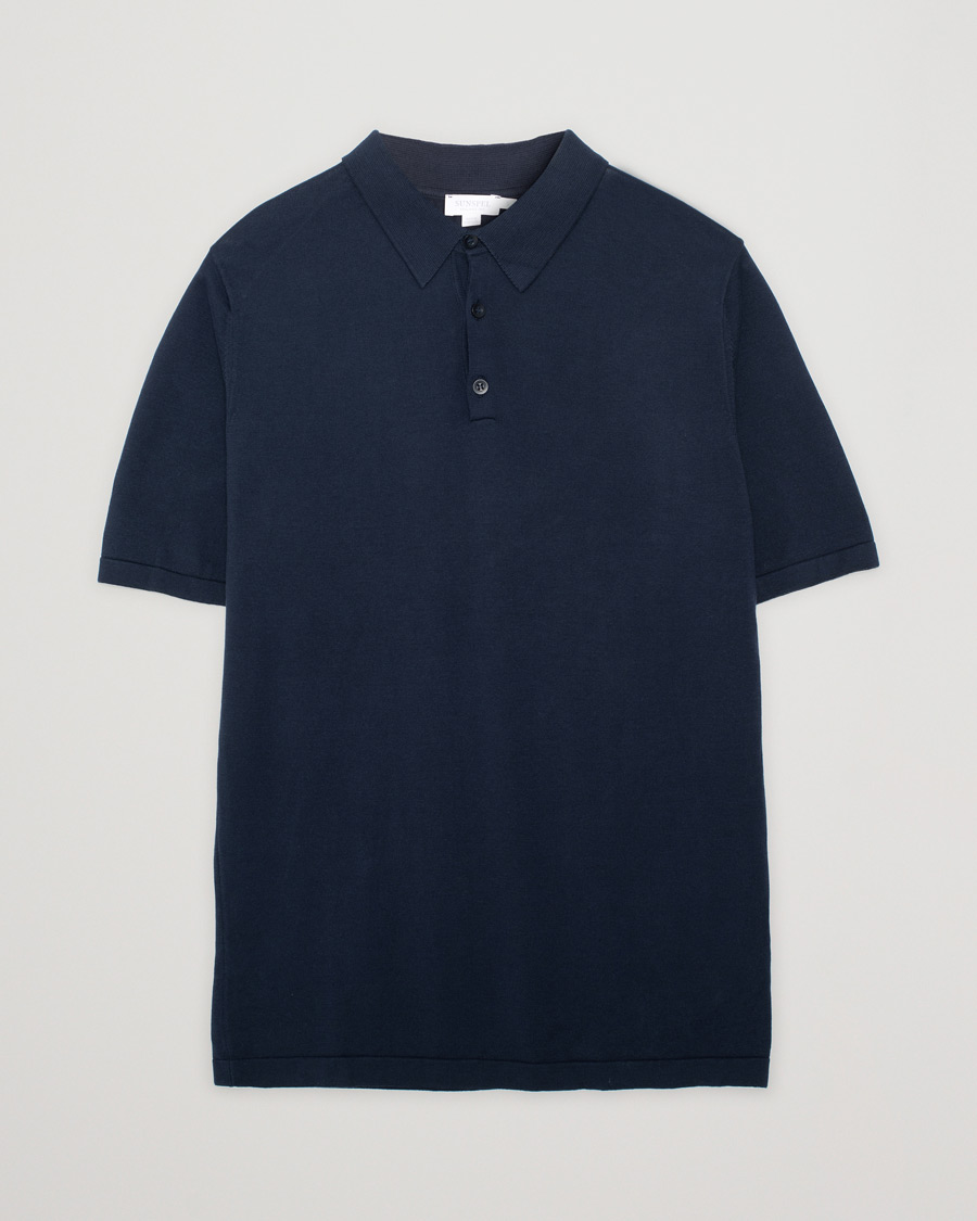 Men | Polo Shirts | Pre-owned | John Smedley Adrian Slim Fit Sea Island Polo Navy