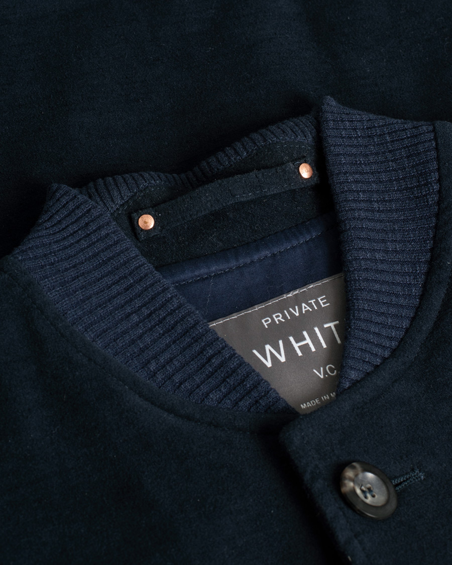Men | Coats & Jackets | Pre-owned | Private White V.C. Moleskin Bomber Jacket Midnight