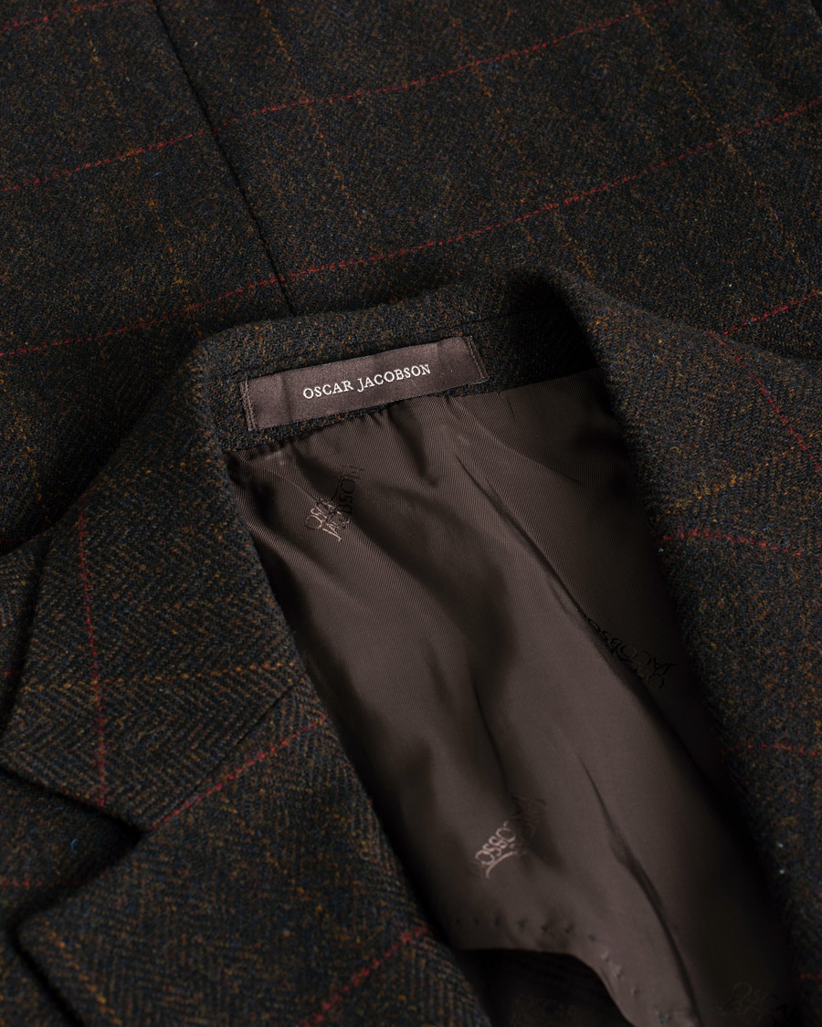 Oscar Jacobson Egel Yorkshire Tweed by Moon Blazer Brown at