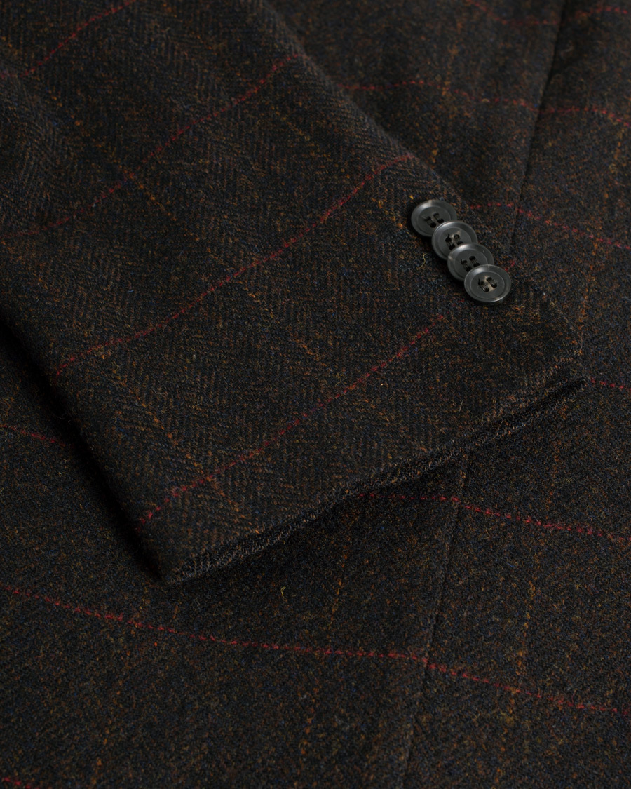 Oscar Jacobson Egel Yorkshire Tweed by Moon Blazer Brown at