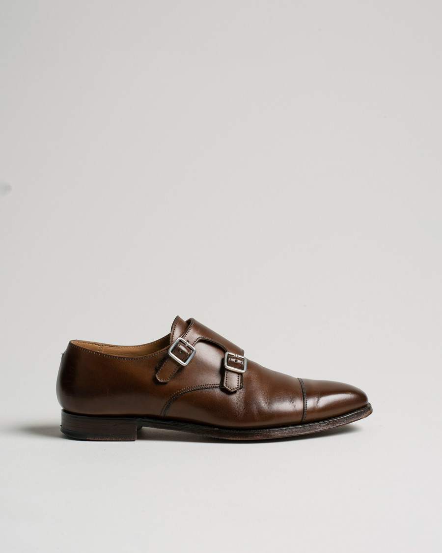 Men | Pre-owned Shoes | Pre-owned | Crockett & Jones Lowndes Monkstrap City Sole Dark Brown Calf UK6,5 - EU40,5
