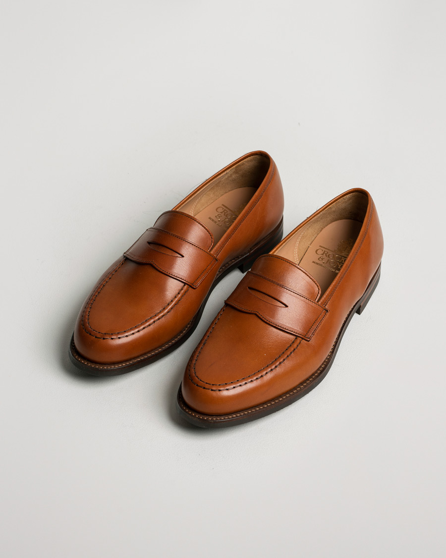Men | Crockett & Jones Boston City Sole Congac Calf | Pre-owned | Crockett & Jones Boston City Sole Congac Calf