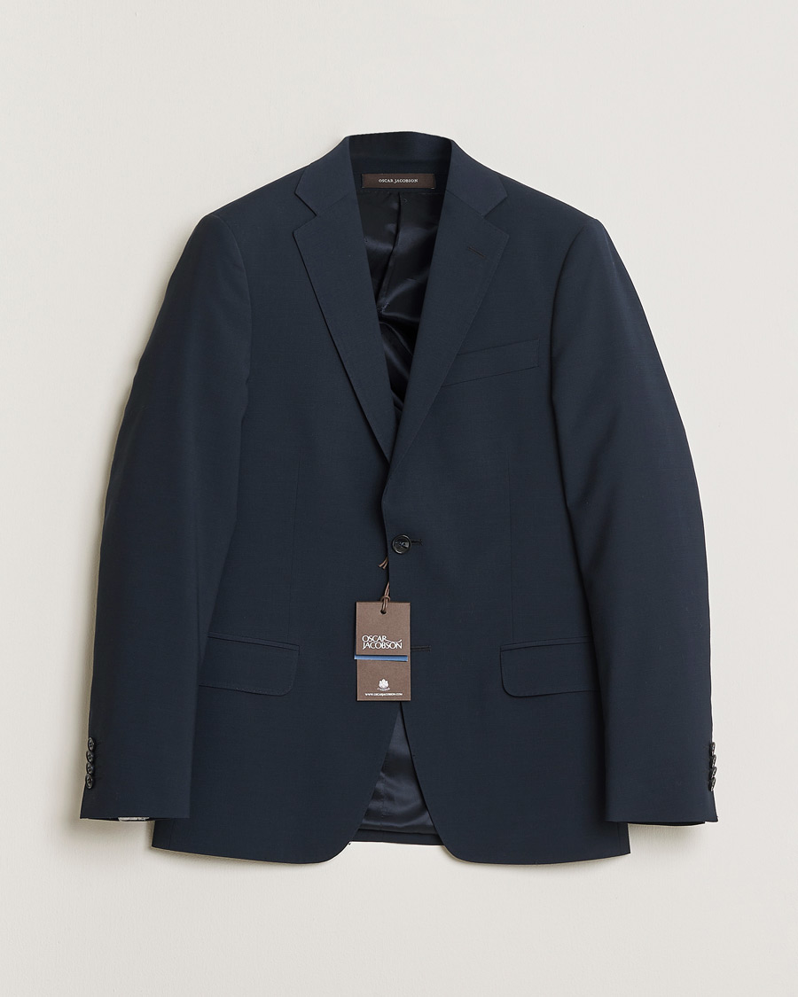 Men | Pre-owned Blazers | Pre-owned | Oscar Jacobson Edmund Wool Blazer Navy 46