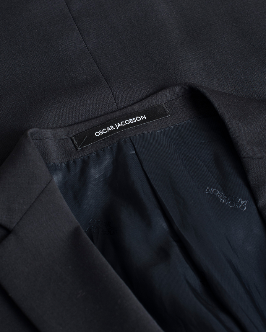 Men | Pre-owned Blazers | Pre-owned | Oscar Jacobson Floyd Wool Stretch Blazer Navy 44