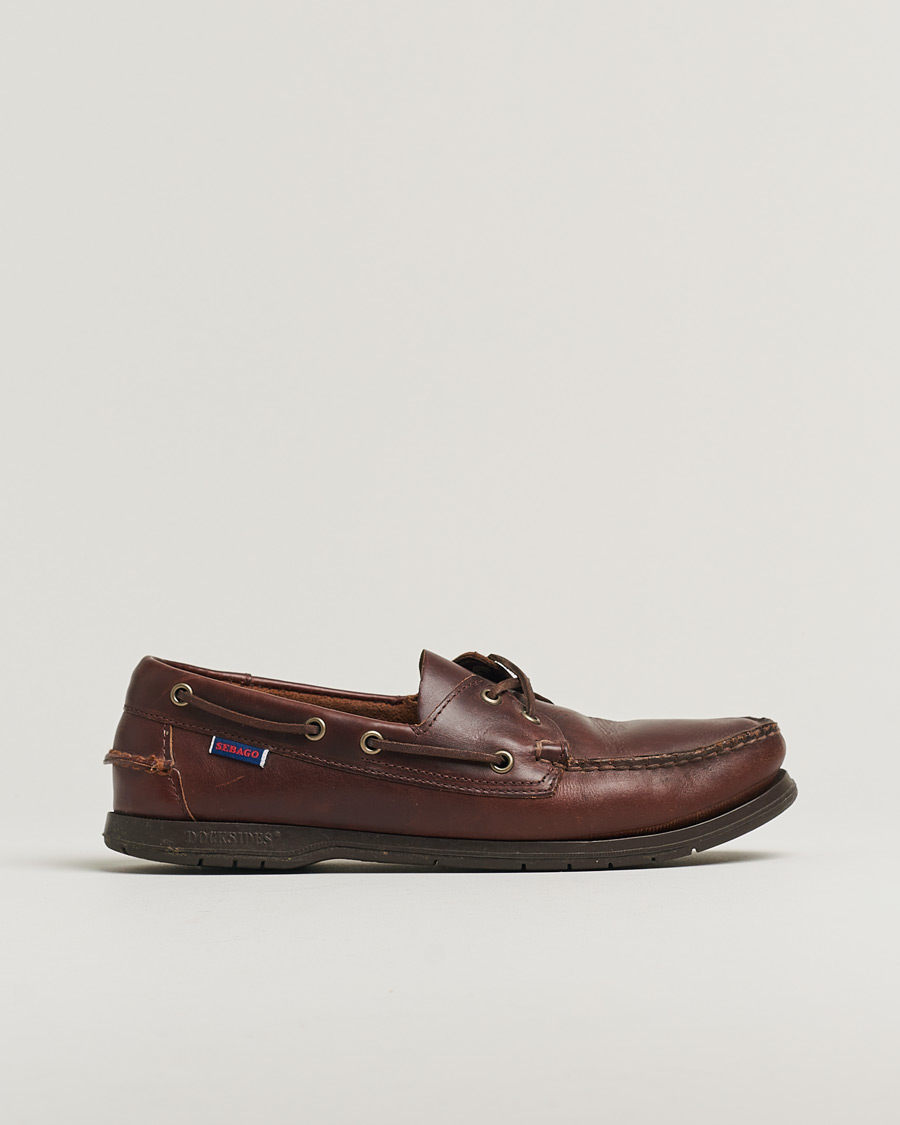 Men | Sebago Endeavor Oiled Leather Boat Shoe Brown | Pre-owned | Sebago Endeavor Oiled Leather Boat Shoe Brown