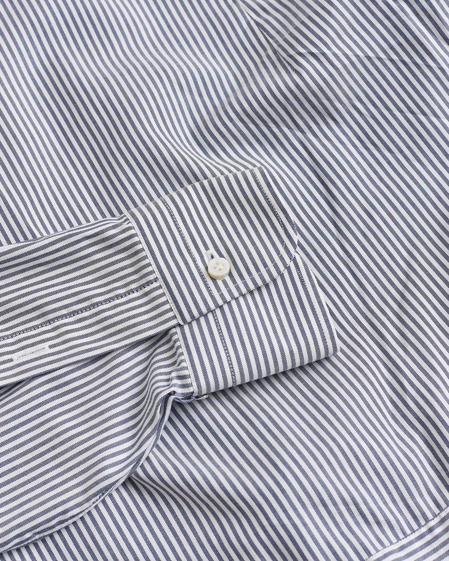 Men | Barba Napoli Cutaway Shirt Blue Striped 40 - M | Pre-owned | Barba Napoli Cutaway Shirt Blue Striped 40 - M