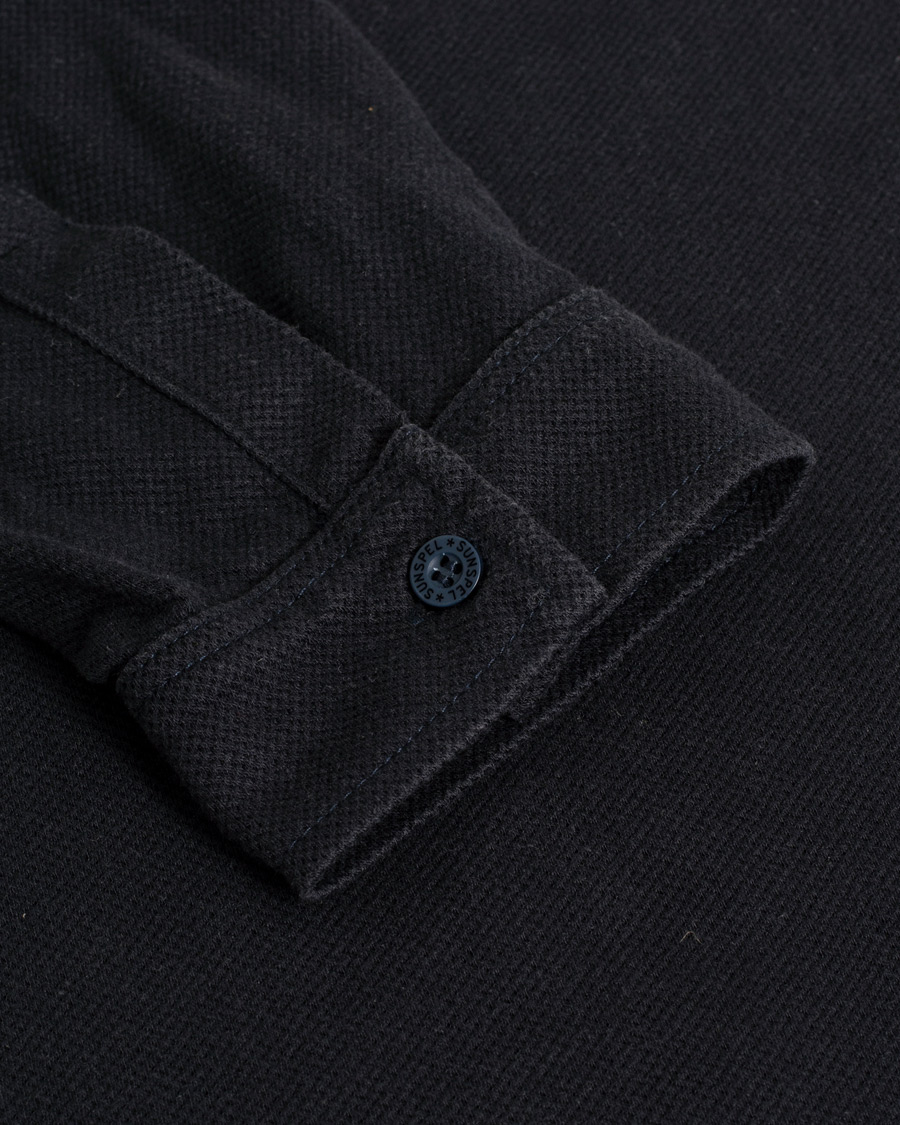 Men | Sweaters & Knitwear | Pre-owned | Sunspel Riviera Long Sleve Polo Navy