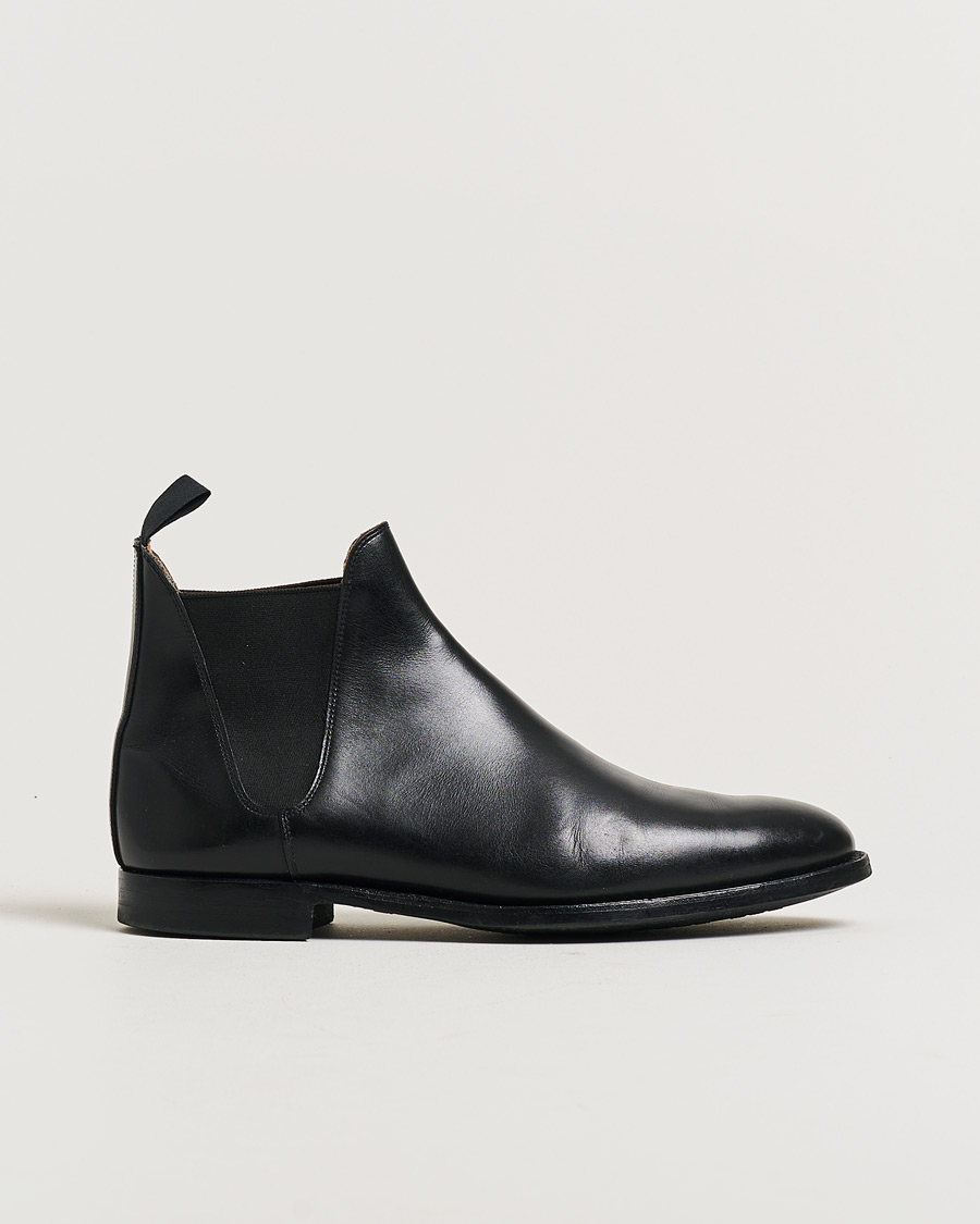 Men | Pre-owned Welted shoes | Pre-owned | Crockett & Jones Chelsea 8 City Sole Black Calf UK8 - EU42