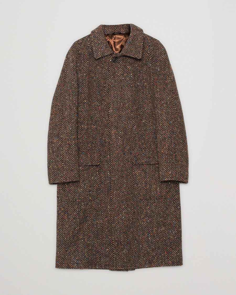 Berg&Berg Nelson Tweed Raglan Coat Brown 50 at CareOfCarl.com
