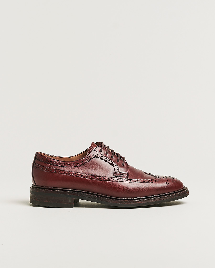 Carmina Longwing Derby Shoes 532 Burgundy Calf UK7,5 - EU41 at