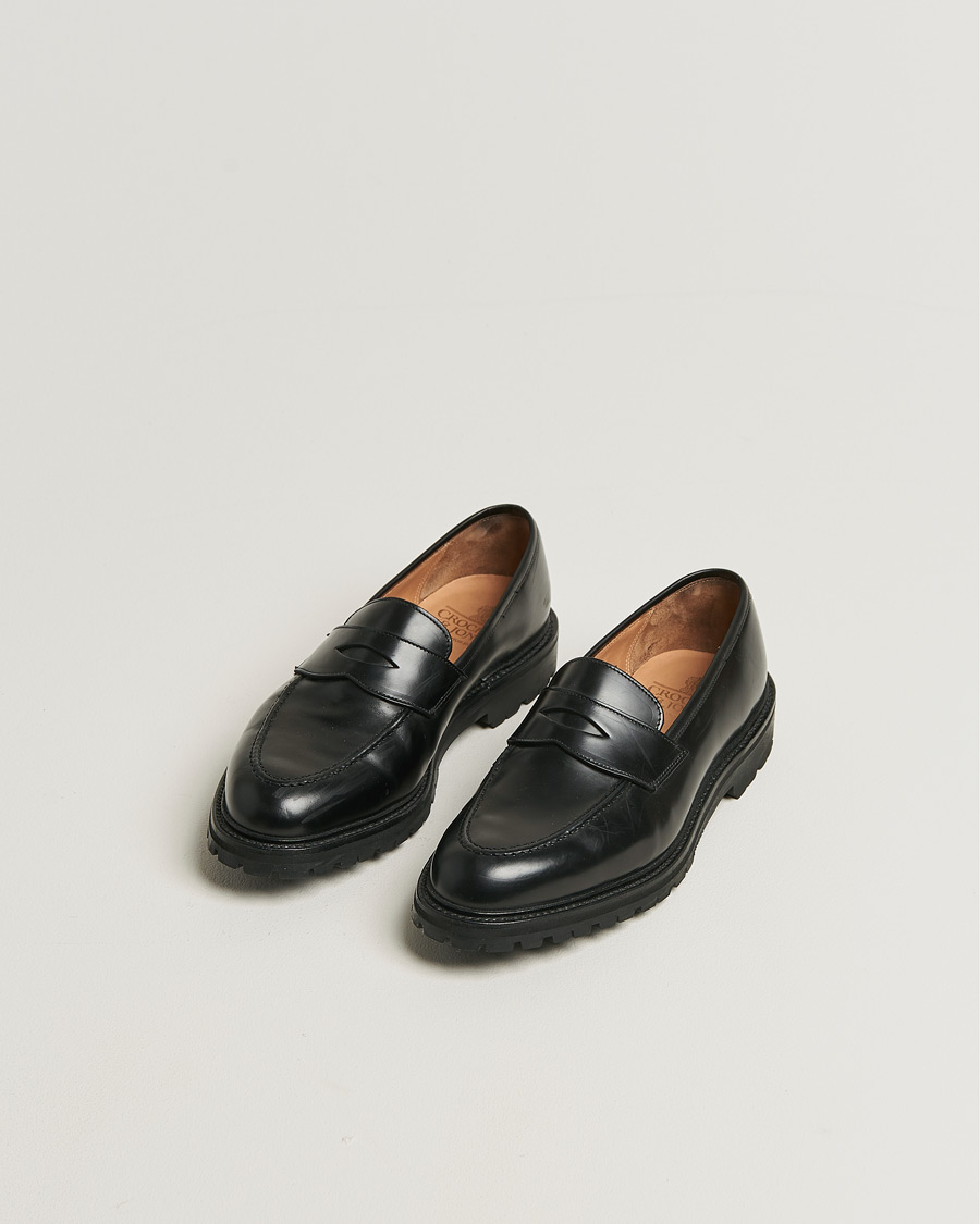 Men | Crockett & Jones Henley 3 Loafers Black Cavalry Calf UK8 - EU42 | Pre-owned | Crockett & Jones Henley 3 Loafers Black Cavalry Calf UK8 - EU42