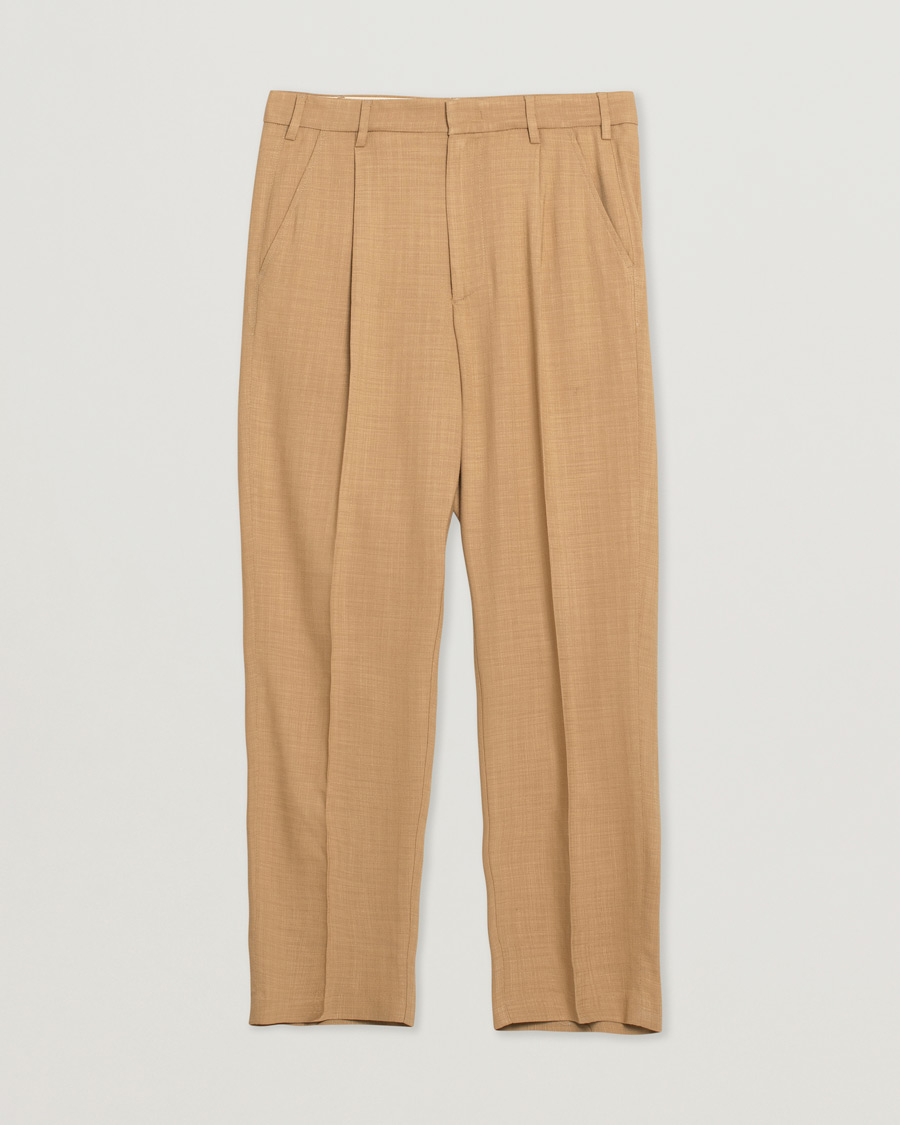 Men | Barena Talon Pleated Trousers Khaki | Pre-owned | Barena Talon Pleated Trousers Khaki