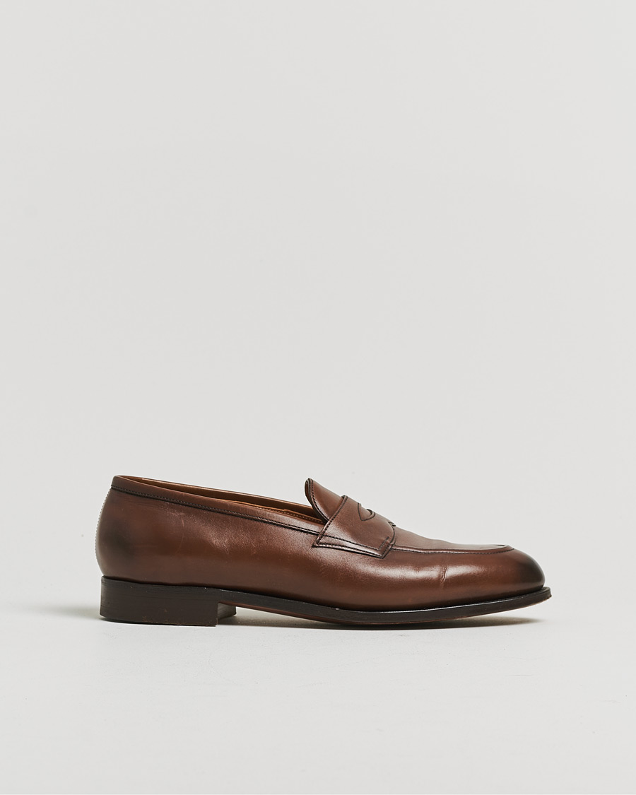 Men | Pre-owned Welted shoes | Pre-owned | Edward Green Piccadilly Penny Loafer Dark Oak Antique UK7,5 - EU41,5