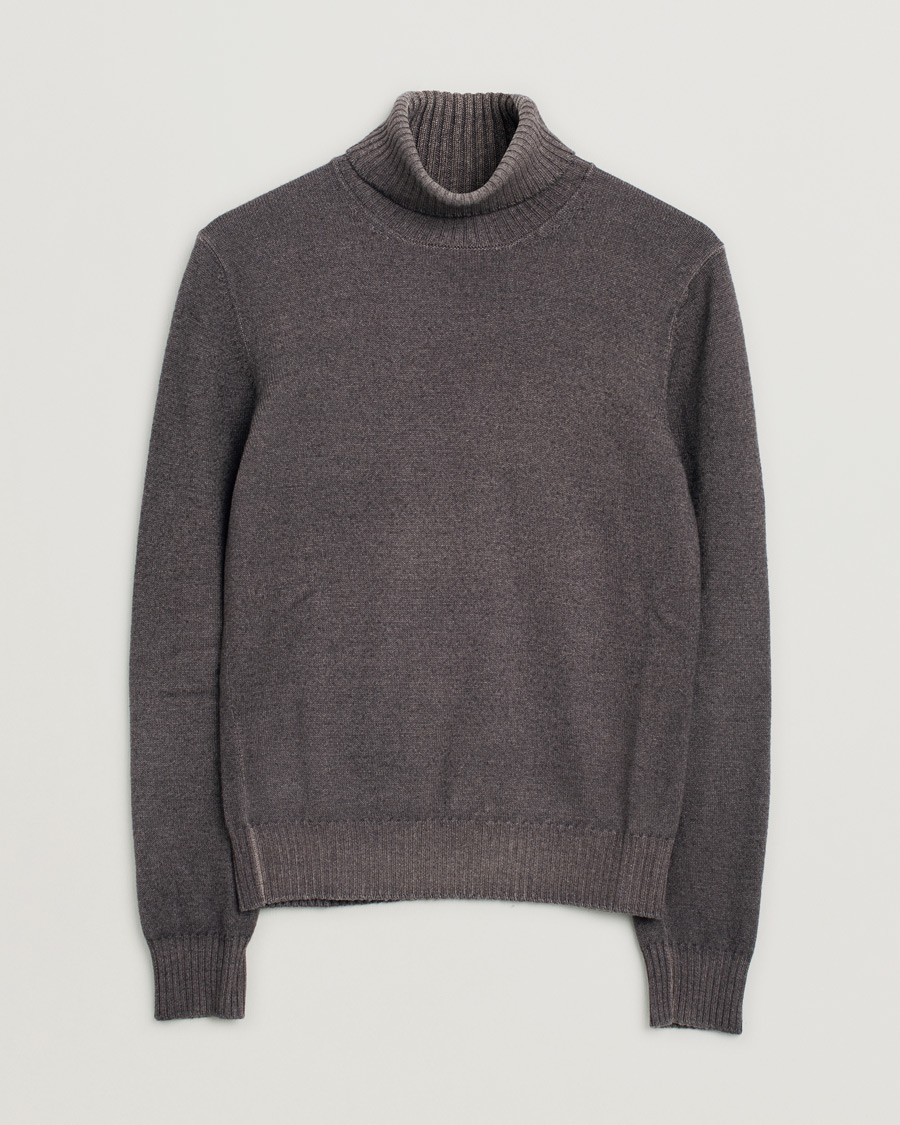 Men | Pre-owned Sweaters & Knitwear | Pre-owned | Gran Sasso Vintage Merino Fashion Fit Polo Brown