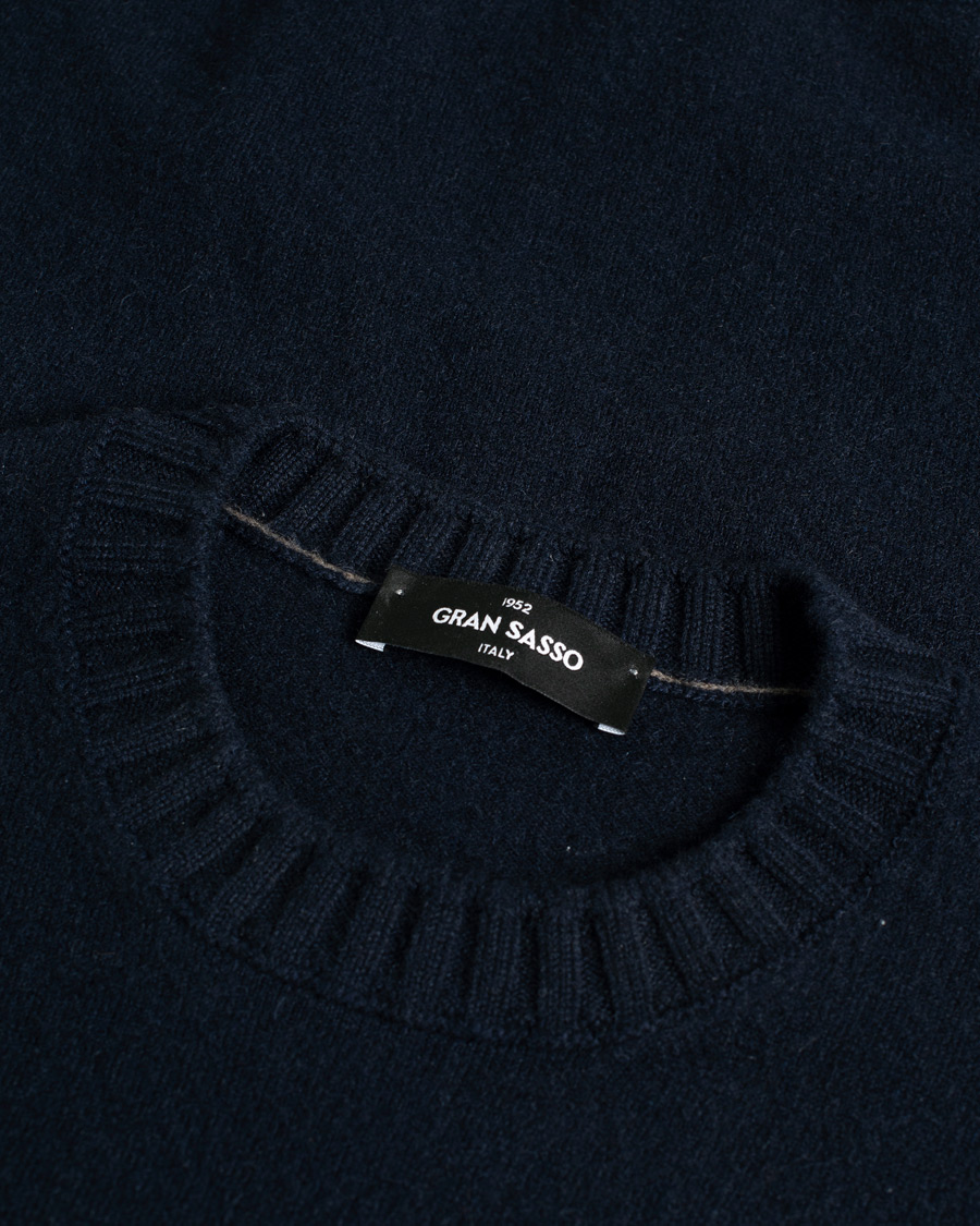 Men | Gran Sasso Cashmere Crew Neck Navy 48 | Pre-owned | Gran Sasso Cashmere Crew Neck Navy 48