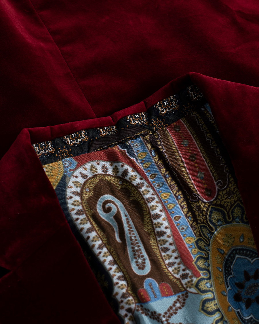 Men | Blazers | Pre-owned | Etro Soft Velvet Blazer Burgundy