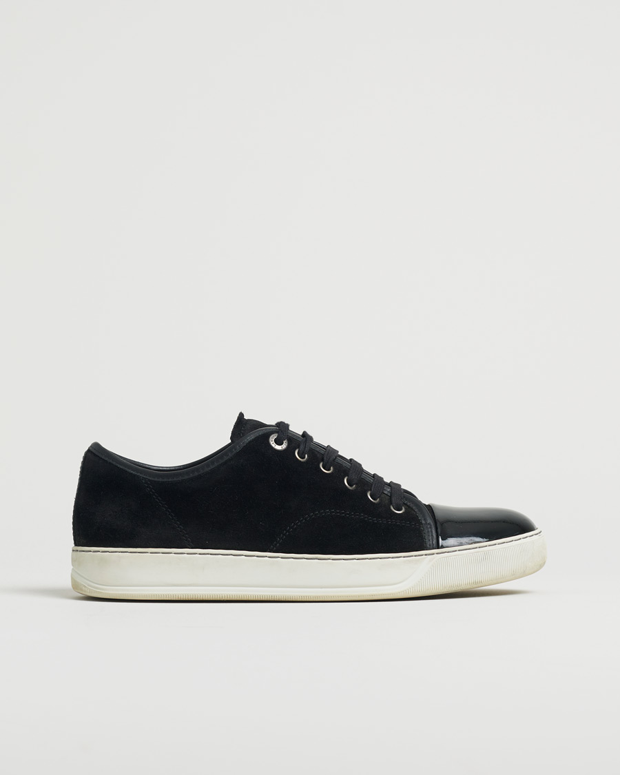 Men | Lanvin DBB1 Patent Cap Toe Sneaker Black | Pre-owned | Lanvin DBB1 Patent Cap Toe Sneaker Black
