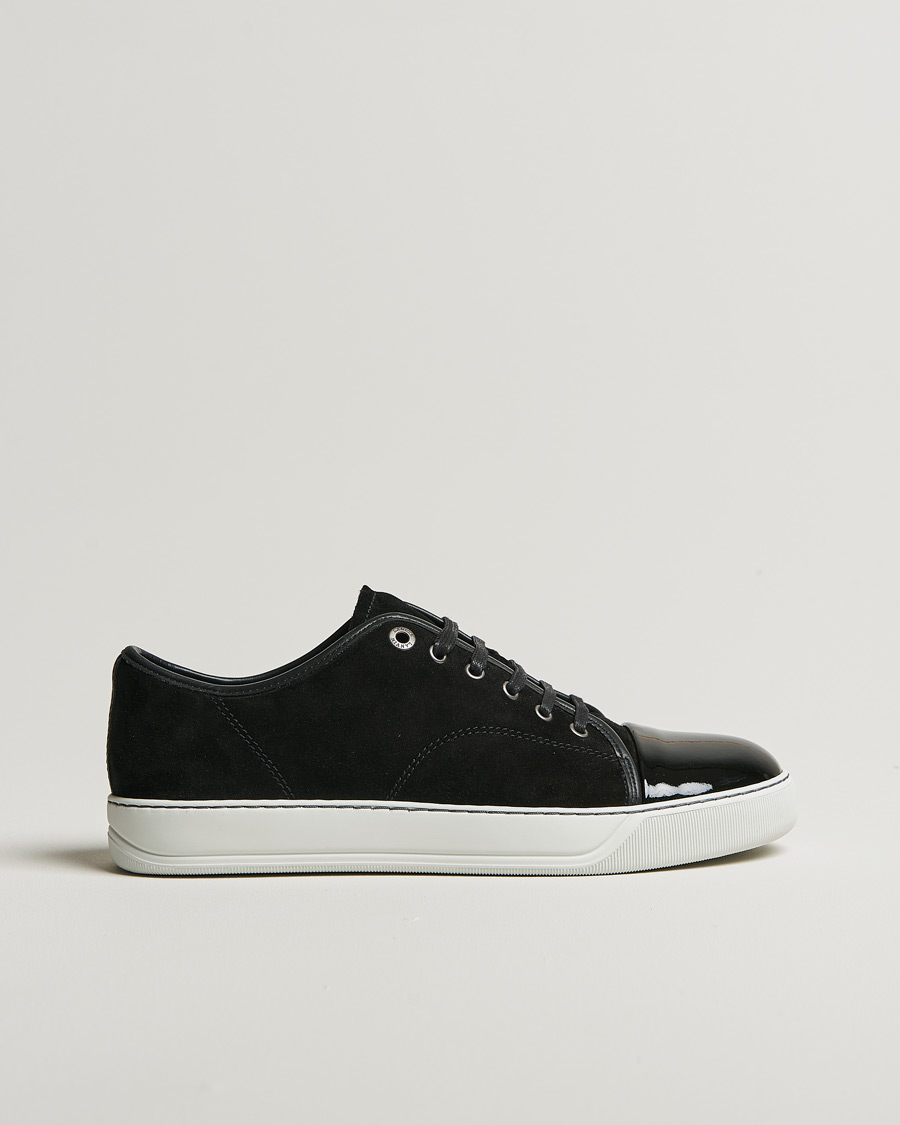 Men | Lanvin Patent Cap Toe Sneaker Black | Pre-owned | Lanvin Patent Cap Toe Sneaker Black