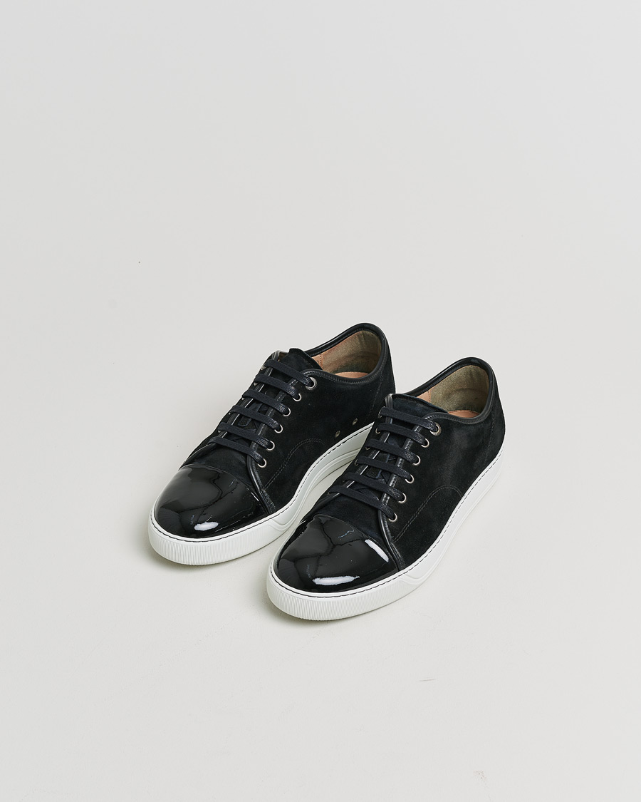 Men | Pre-owned Shoes | Pre-owned | Lanvin DBB1 Patent Cap Toe Sneaker Black UK10 - EU44