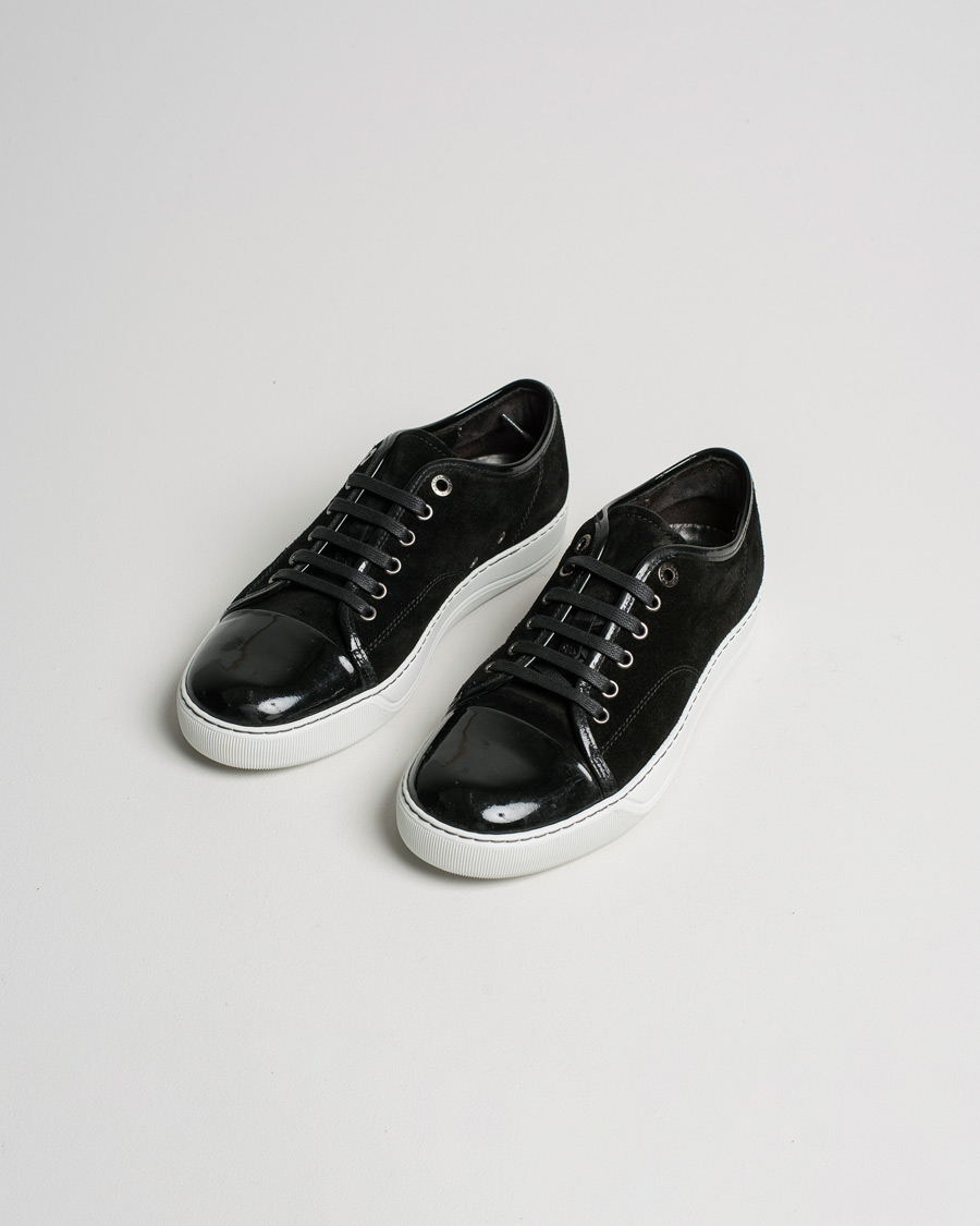 Men | Lanvin Patent Cap Toe Sneaker Black | Pre-owned | Lanvin Patent Cap Toe Sneaker Black