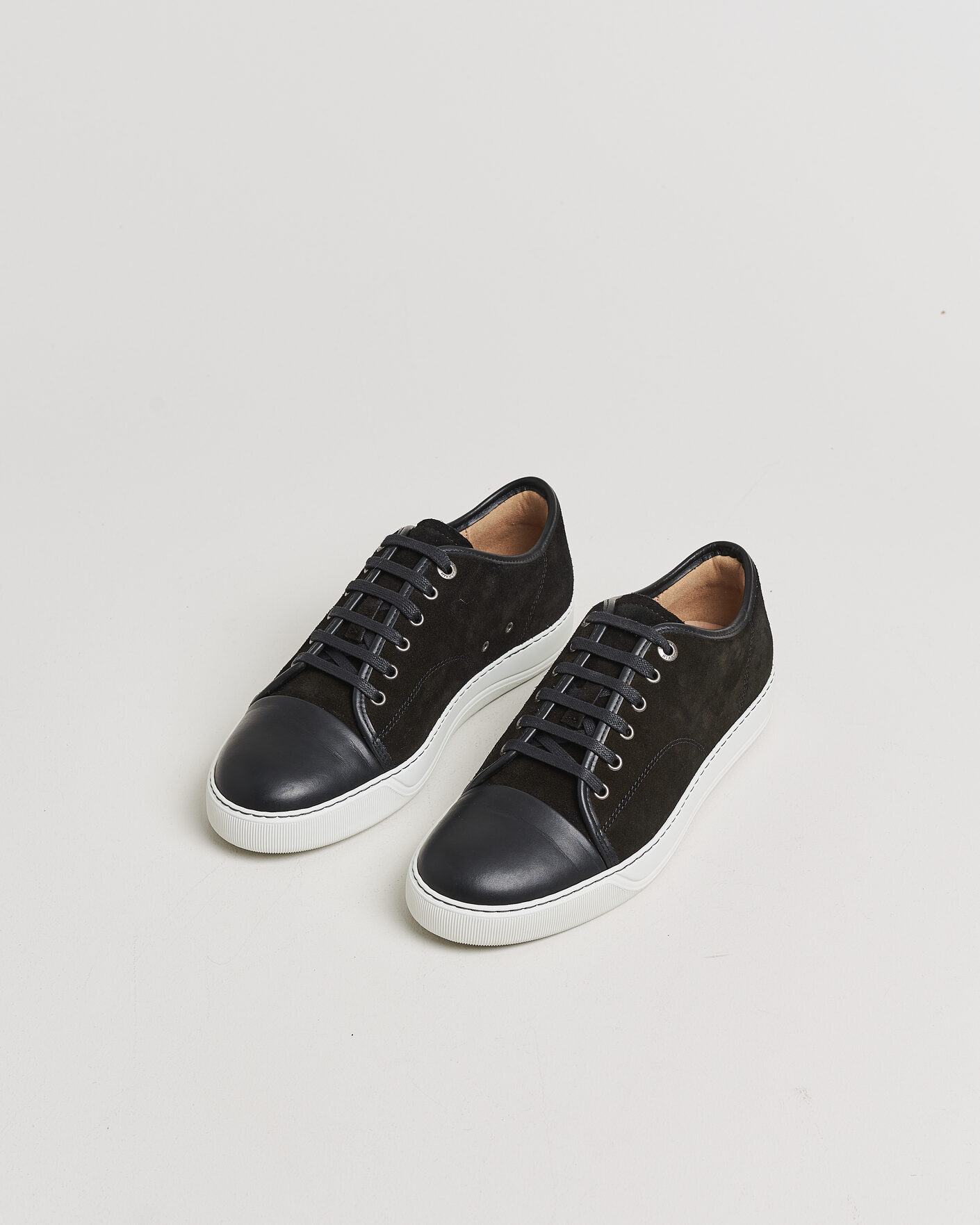 Men | Pre-owned Shoes | Pre-owned | Lanvin DBB1 Nappa Cap Toe Sneaker Black UK8 - EU42
