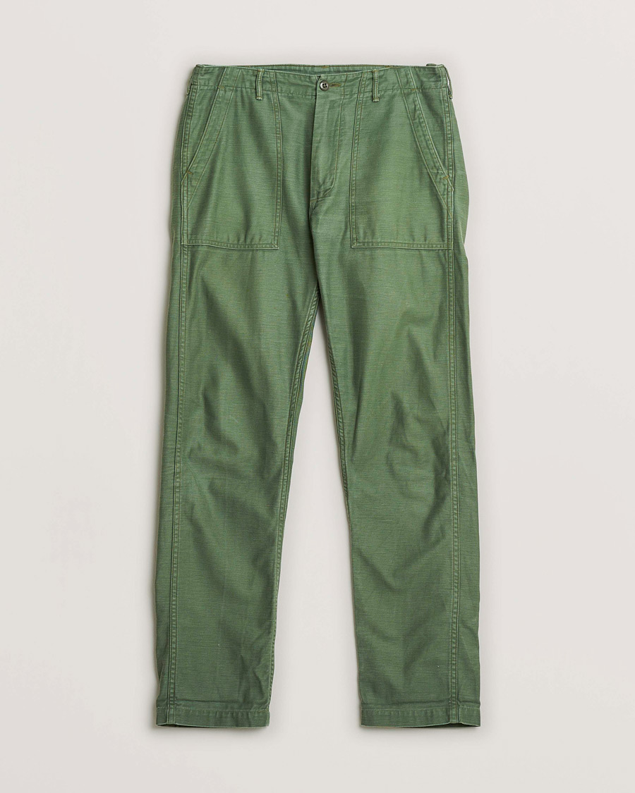 Men | orSlow Slim Fit Original Sateen Fatigue Pants Green M | Pre-owned | orSlow Slim Fit Original Sateen Fatigue Pants Green M