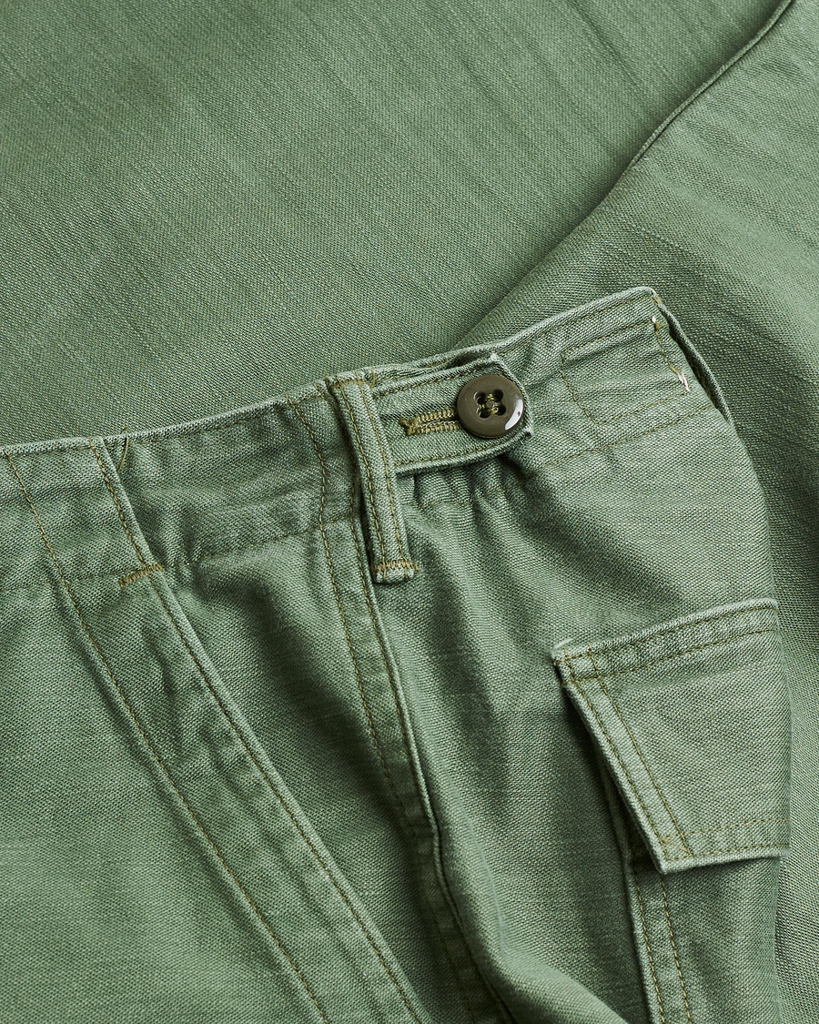 Men | orSlow Slim Fit Original Sateen Fatigue Pants Green M | Pre-owned | orSlow Slim Fit Original Sateen Fatigue Pants Green M