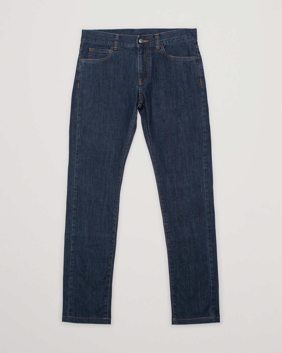 Men | Jeans | Pre-owned | Canali Slim Fit Stretch Jeans Dark Blue Wash