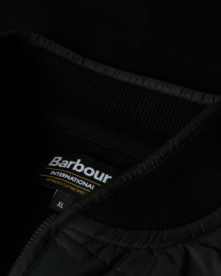 Men | Sweaters & Knitwear | Pre-owned | Barbour International Baffle Zip Through Sweater Black