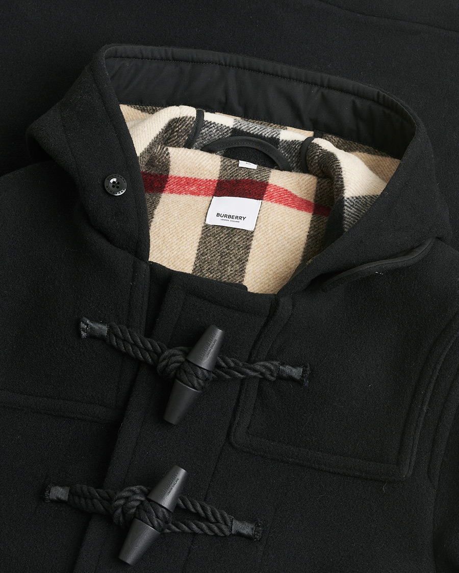 Burberry Wool Duffle Coat Black 50 at CareOfCarl.com