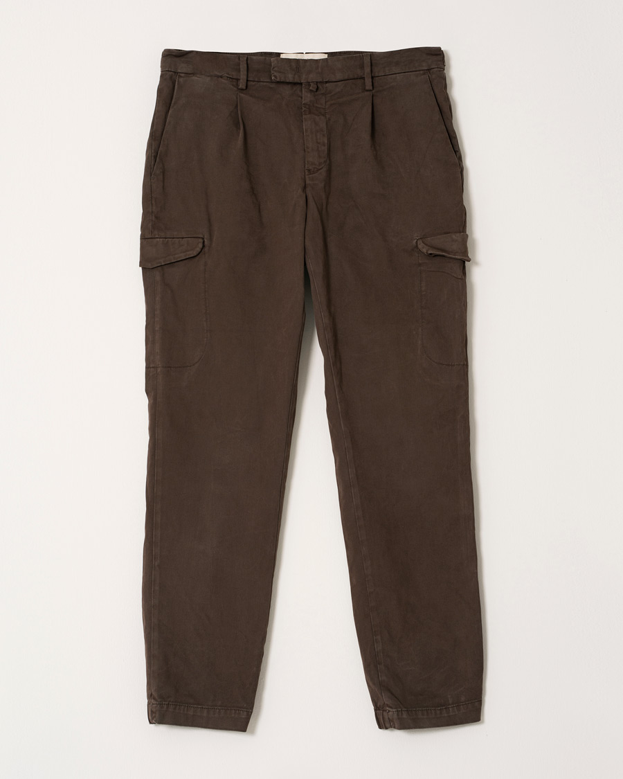 Men | Trousers | Pre-owned | Briglia 1949 Brushed Cotton Cargo Trousers Brown 46