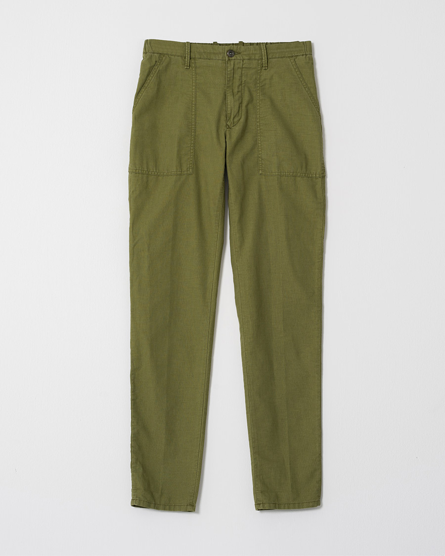 Men | Trousers | Pre-owned | Incotex Slim Fit Drawstring Work Pants Military W32