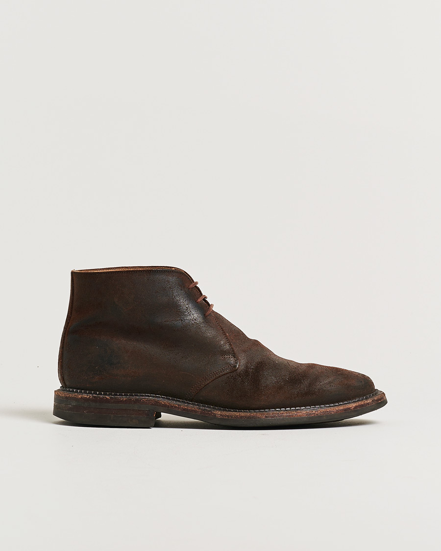 Men | Pre-owned Welted shoes | Pre-owned | Crockett & Jones Molton Chukka Dk Brown Rough-Out Suede UK8 - EU42