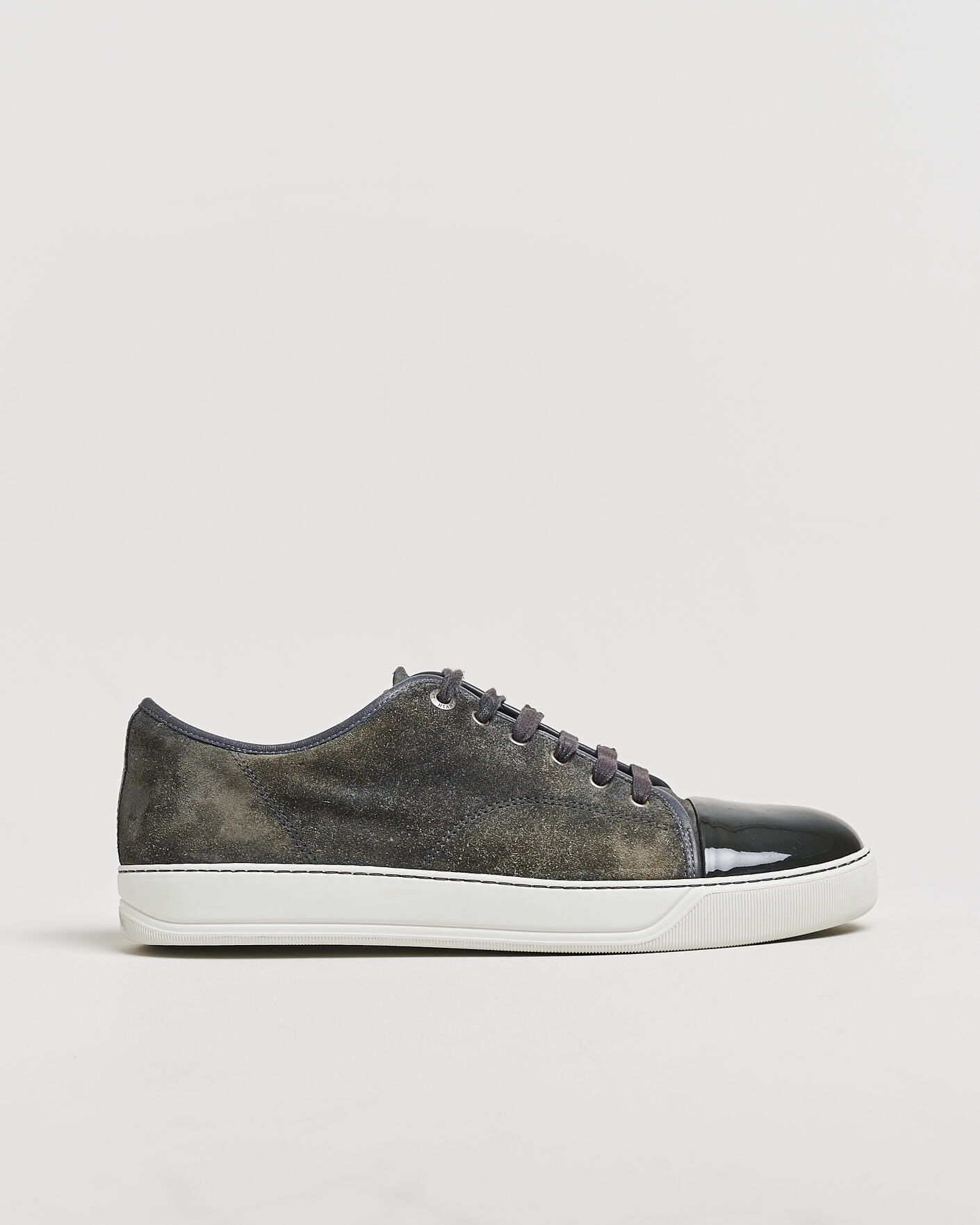 Men | Pre-owned Shoes | Pre-owned | Lanvin DBB1 Patent Cap Toe Sneaker Dark Grey UK10 - EU44